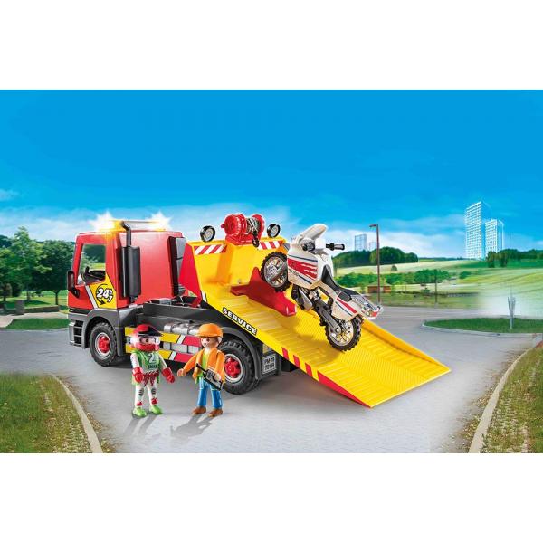 PLAYMOBIL GRUA CON MOTO