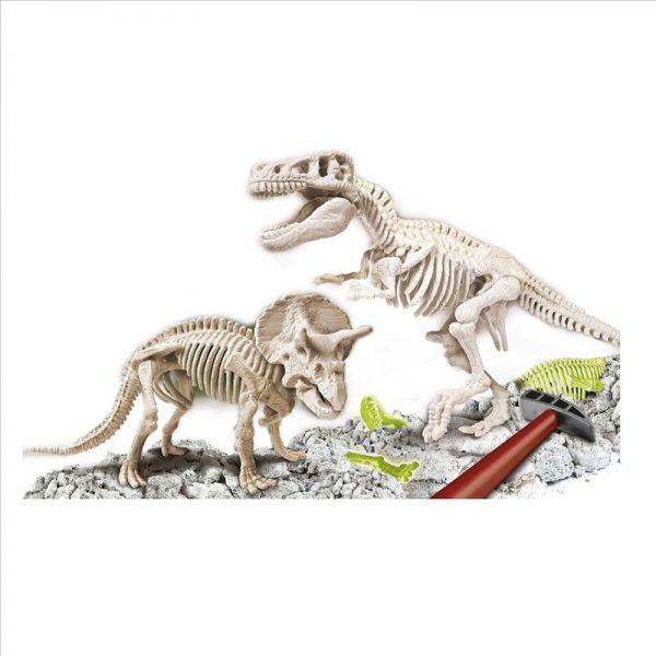 ARQUEOJUGANDO T-REX Y  TRICERATOPS